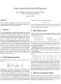 Cover page of Earth Centered Earth Fixed INS Equations