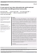 Cover page: A case series of very slow atrioventricular nodal reentrant tachycardia resembling junctional tachycardia