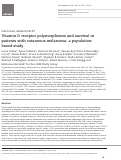 Cover page: Vitamin D receptor polymorphisms and survival in patients with cutaneous melanoma: a population-based study