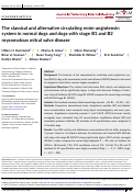 Cover page: The classical and alternative circulating renin-angiotensin system in normal dogs and dogs with stage B1 and B2 myxomatous mitral valve disease.