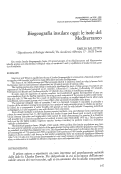 Cover page: Biogeografia insulare oggi: le isole del Mediterraneo