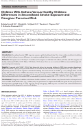 Cover page: Children with asthma versus healthy children: differences in secondhand smoke exposure and caregiver perceived risk.