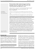 Cover page: Perioperative high inspired oxygen fraction therapy reduces surgical site infection with Pseudomonas aeruginosa in rats.