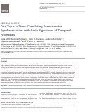 Cover page: One Tap at a Time: Correlating Sensorimotor Synchronization with Brain Signatures of Temporal Processing