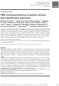 Cover page: FIRE: functional inference of genetic variants that regulate gene expression.