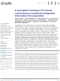 Cover page: A synergistic workspace for human consciousness revealed by Integrated Information Decomposition.