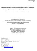 Cover page: Public Reporting about Sweatshops: Media Portrayal of Social Performance and Associated Impacts on Financial Performance