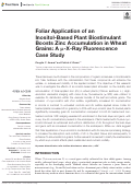 Cover page: Foliar Application of an Inositol-Based Plant Biostimulant Boosts Zinc Accumulation in Wheat Grains: A μ-X-Ray Fluorescence Case Study