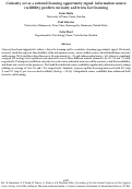 Cover page: Curiosity act as a rational learning opportunity signal: information source credibility predicts curiosity and trivia fact learning