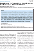 Cover page: Dependence of the Firearm-Related Homicide Rate on Gun Availability: A Mathematical Analysis