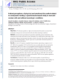 Cover page: Patient Perceptions of Physical and Emotional Discomfort Related to Urodynamic Testing: A Questionnaire-based Study in Men and Women With and Without Neurologic Conditions