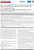 Cover page: The Cervicovaginal Microbiota and Its Associations With Human Papillomavirus Detection in HIV-Infected and HIV-Uninfected Women