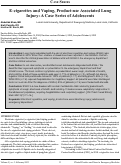 Cover page: E-cigarettes and Vaping, Product-use Associated Lung Injury: A Case Series of Adolescents