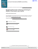 Cover page: Bracketing Braverman: Thinking and Acting for Wildlife Conservation after Nature