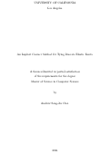 Cover page: An Implicit Contact Method for Tying Discrete Elastic Knots