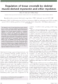Cover page: Regulation of tissue crosstalk by skeletal muscle-derived myonectin and other myokines