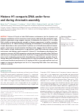 Cover page: Histone H1 compacts DNA under force and during chromatin assembly