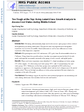 Cover page: Too tough at the top: Using latent class growth analysis to assess cool status during middle school.