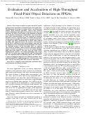 Cover page: Evaluation and Acceleration of High-Throughput Fixed-Point Object Detection on FPGAs