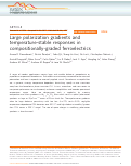 Cover page: Large polarization gradients and temperature-stable responses in compositionally-graded ferroelectrics