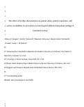 Cover page: The effect of facility characteristics on patient safety, patient experience, and service availability for procedures in non-hospital-affiliated outpatient settings: A systematic review