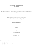 Cover page: The Theory of Thermal, Thermoelectric and Electrical Transport Properties of Graphene