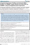 Cover page: Integrated Expression Profiling and Genome-Wide Analysis of ChREBP Targets Reveals the Dual Role for ChREBP in Glucose-Regulated Gene Expression