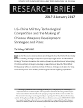 Cover page: US–China Military Technological Competition and the Making of Chinese Weapons Development Strategies and Plans