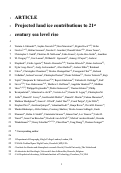 Cover page: Projected land ice contributions to twenty-first-century sea level rise