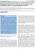 Cover page: Extragenital bullous lichen sclerosus on the anterior lower extremities: report of a case and literature review