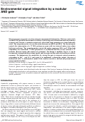 Cover page: Environmental signal integration by a modular AND gate
