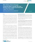 Cover page of What Matters Most to Drayage Companies When Considering a Zero-Emission Truck: Insights from Small and Large Fleet Operators