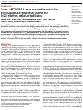 Cover page: Excess of COVID-19 cases and deaths due to fine particulate matter exposure during the 2020 wildfires in the United States