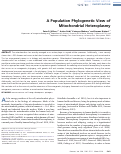 Cover page: A Population Phylogenetic View of Mitochondrial Heteroplasmy