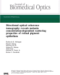 Cover page: Directional optical coherence tomography reveals melanin concentration-dependent scattering properties of retinal pigment epithelium