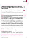 Cover page: The association between local area immigrant fraction and prevalence of cardiovascular diseases in the United States: an observational study.