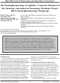 Cover page: The Psychopharmacology of Agitation: Consensus Statement of the American Association for Emergency Psychiatry Project BETA Psychopharmacology Workgroup