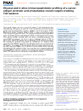 Cover page: Physical and in silico immunopeptidomic profiling of a cancer antigen prostatic acid phosphatase reveals targets enabling TCR isolation