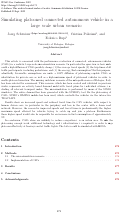 Cover page: Simulating platooned connected autonomous vehicle in a large scale urban scenario