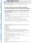 Cover page: The impact of violence on sex risk and drug use behaviors among women engaged in sex work in Phnom Penh, Cambodia.