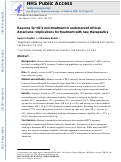 Cover page: Reasons for HCV non-treatment in underserved African Americans: Implications for treatment with new therapeutics