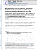 Cover page: Bronchopulmonary Dysplasia and Perinatal Characteristics Predict 1-Year Respiratory Outcomes in Newborns Born at Extremely Low Gestational Age: A Prospective Cohort Study