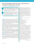 Cover page: Caregiver-mediated intervention for low-resourced preschoolers with autism: an RCT.