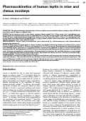 Cover page: Pharmacokinetics of human leptin in mice and rhesus monkeys