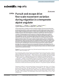 Cover page: Pursuit and escape drive fine-scale movement variation during migration in a temperate alpine ungulate.