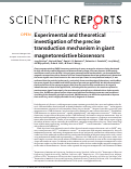 Cover page: Experimental and theoretical investigation of the precise transduction mechanism in giant magnetoresistive biosensors