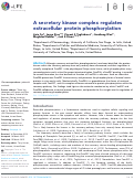 Cover page: A secretory kinase complex regulates extracellular protein phosphorylation