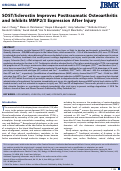 Cover page: SOST/Sclerostin Improves Posttraumatic Osteoarthritis and Inhibits MMP2/3 Expression After Injury