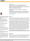 Cover page: Socially Driven Consistent Behavioural Differences during Development in Common Ravens and Carrion Crows