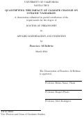 Cover page: Quantifying The Impact Of Climate Change On Oceanic Variables